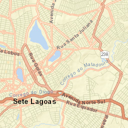 Sete Lagoas Street Map