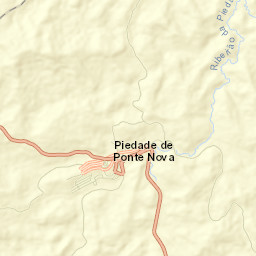 Piedade de Ponte Nova Street Map