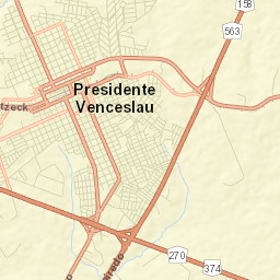Presidente Venceslau Street Map