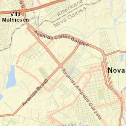 Nova Odessa Street Map