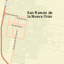 San Ramón de la Nueva Orán Street Map