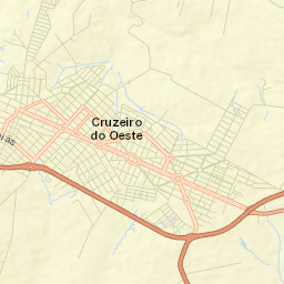 Cruzeiro do Oeste Street Map