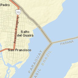 Salto del Guairá Street Map