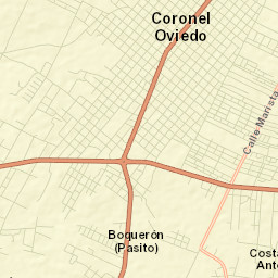 Coronel Oviedo Street Map
