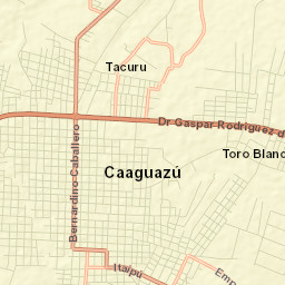 Caaguazú Street Map