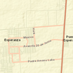Puerto Esperanza Street Map