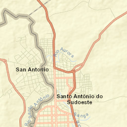 Santo Antônio do Sudoeste Street Map