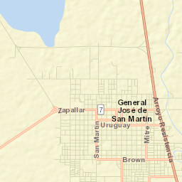 General José de San Martín Street Map