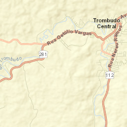 Trombudo Central Street Map