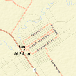 San Luis del Palmar Street Map