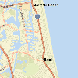 Mermaid Beach Street Map