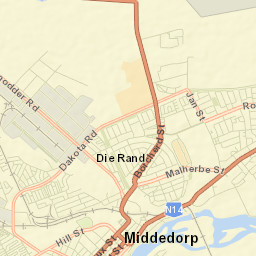 Upington Street Map