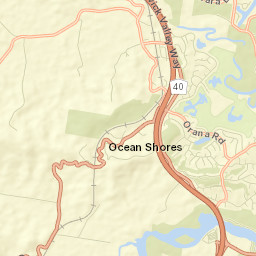 Ocean Shores Street Map