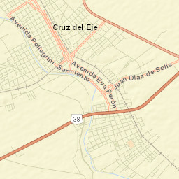 Cruz del Eje Street Map