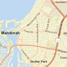 Mandurah city centre Street Map