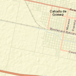 Cañada de Gómez Street Map