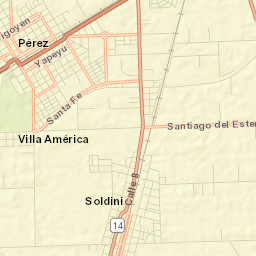 Pérez Street Map