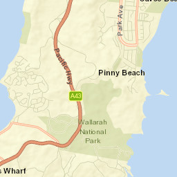 Caves Beach Street Map