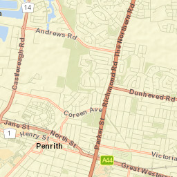 Penrith Municipality Street Map