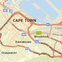 Cape Town, Western Cape Street Map