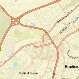 Glen Alpine Street Map