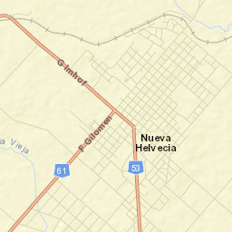 Nueva Helvecia Street Map