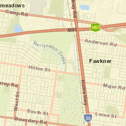 Fawkner Street Map