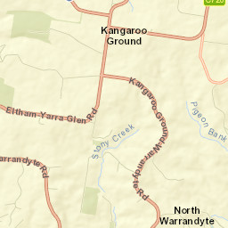 Kangaroo Ground Street Map