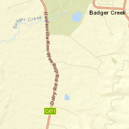 Badger Creek Street Map