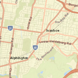 Ivanhoe East Street Map