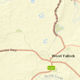 Woori Yallock Street Map