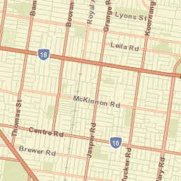 Caulfield South Street Map