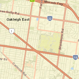 Oakleigh East Street Map