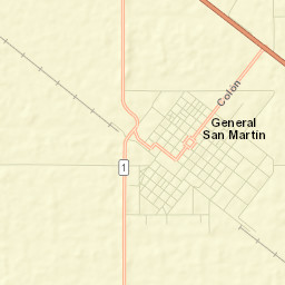 General San Martín Street Map