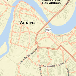Valdivia Street Map
