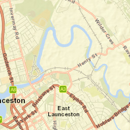 Launceston city centre Street Map