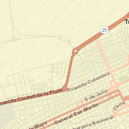 Trelew Street Map