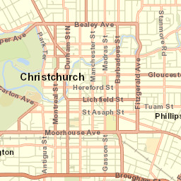 Christchurch Street Map