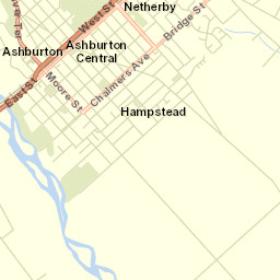 Ashburton District Street Map