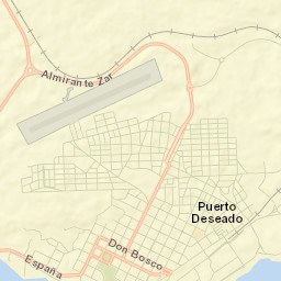Puerto Deseado Street Map