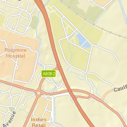Raigmore Hospital, Inverness, Highland IV2 Street Map