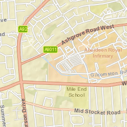 Forresterhill Road, Aberdeen, Aberdeen City Street Map