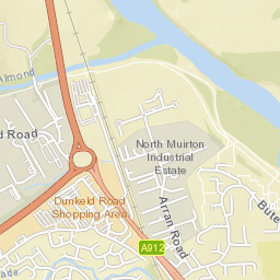 A912, Industrial Estate, Perth, Perth and Kinross PH1, UK Street Map