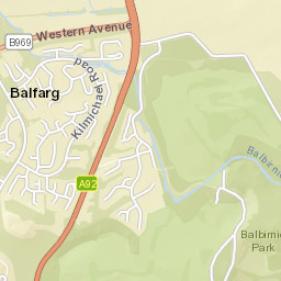 A92, Glenrothes, Fife KY7, UK Street Map