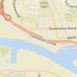A814, Glasgow, Glasgow City G11, UK Street Map
