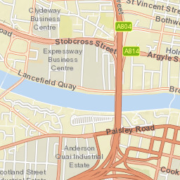 Clydeside Expressway, Glasgow, Glasgow City G3, UK Street Map
