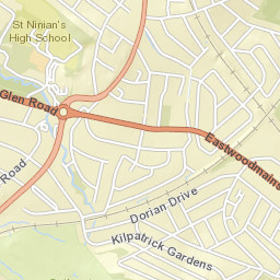 Eastwoodmains Road, Giffnock, East Renfrewshire G46, UK Street Map