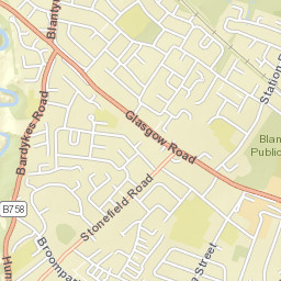 225 Glasgow Road, Blantyre, South Lanarkshire G72, UK Street Map