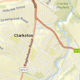 102 Greenwood Road, Clarkston, Glasgow, East Renfrewshire G76 Street Map