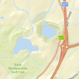 A726, Glasgow, East Renfrewshire G77, UK Street Map